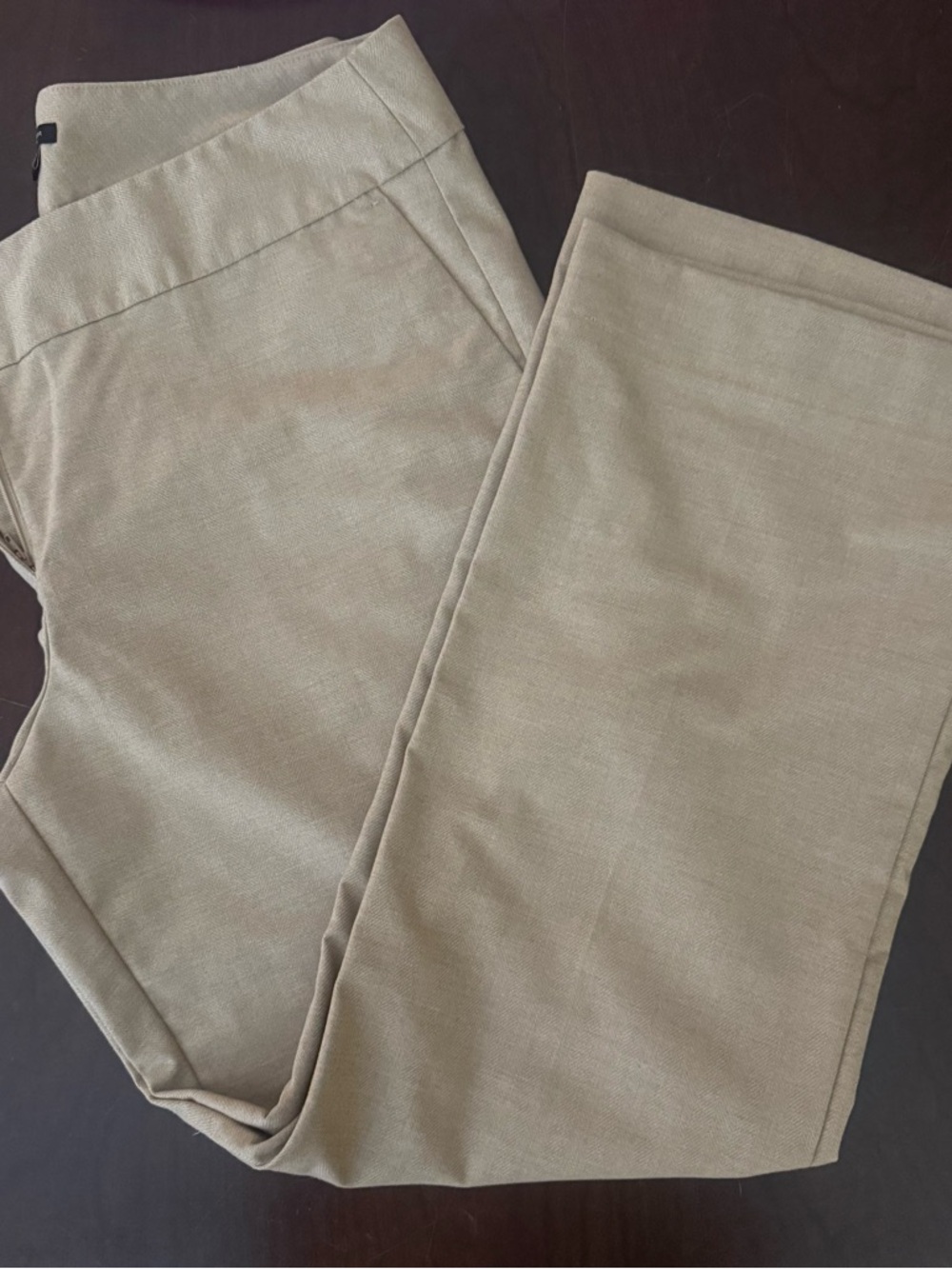 Ann Taylor Factory Women's Light Tan Straight Leg Pants